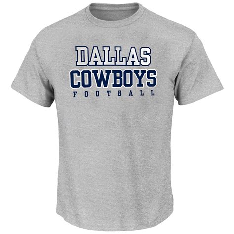 Dallas Cowboys Heathered Gray Big And Tall Practice T Shirt