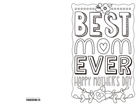 4 Free Printable Mothers Day Ecards To Color