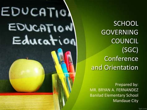 Deped School Governing Council Sgc Orientation Ppt