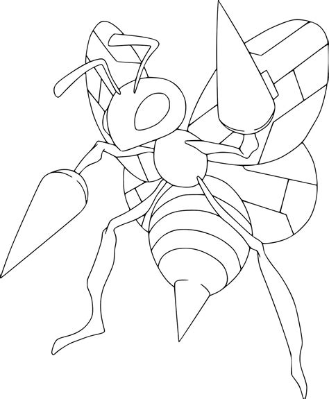 Beedrill Pokemon Coloring Pages Pokemon Drawing Easy