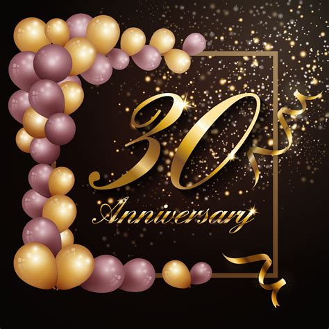 30 Year Anniversary Celebration Background Banner Design With Lu 272829