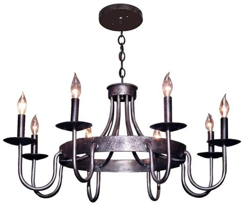 Rustic Iron Chandelier Eight Light Candelabra Lc509 Hand Forged