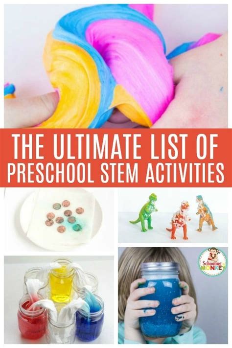 50 Colorful And Fun Preschool Stem Activities Stem Activities Preschool Preschool Stem Stem