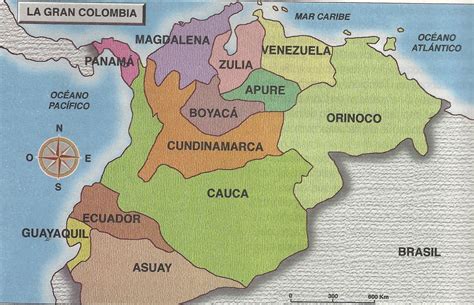 Mapa Geografico De Colombia Con Sus Departamentos