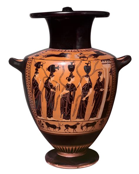 Black Figure Hydria With A Fountain Scene Canellopoulos Museum