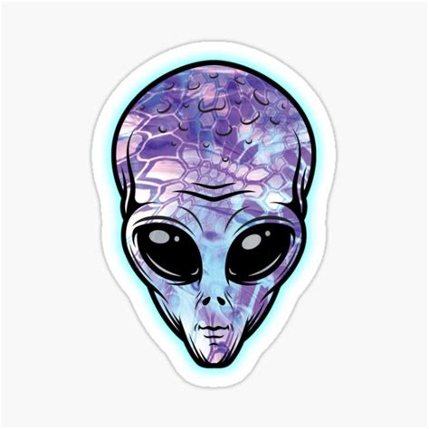 Alien Head Sticker For Sale By Artistwill Redbubble