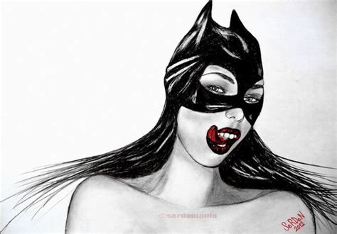 Items Similar To New Catwoman Original Artwork Black And White