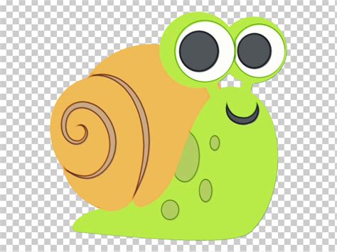 Green Cartoon Snail Snails And Slugs Yellow Png Clipart Cartoon