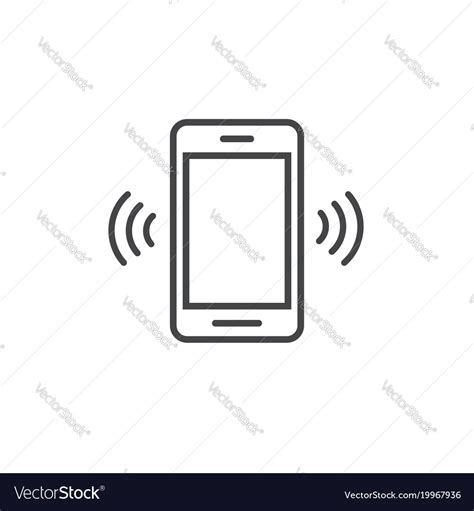 Smartphone Or Mobile Phone Ringing Icon Royalty Free Vector