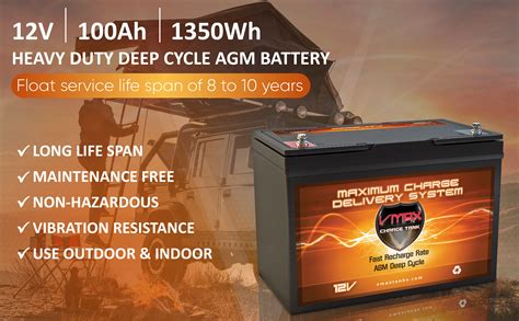 Slr100 12volts 100ah Deep Cycle Solar Agm Battery Slr100