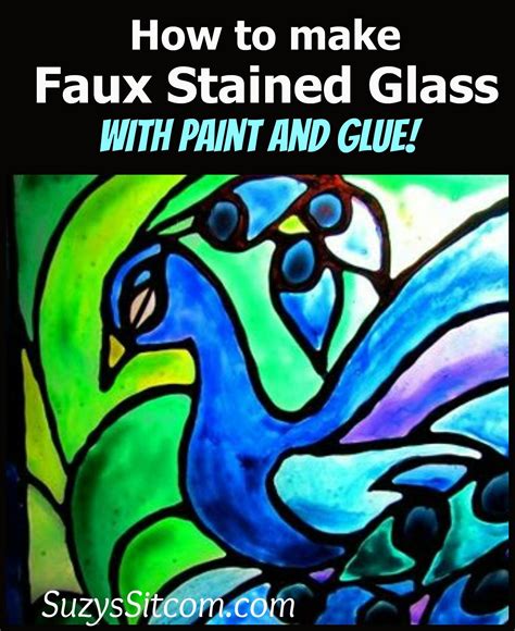 Faux Stained Glass Faux Stained Glass Glass Art Projects Stained Glass Art