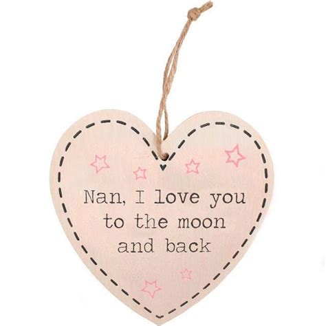 Nan I Love You Shabby Hanging Heart Sign Hanging Hearts Shabby Chic