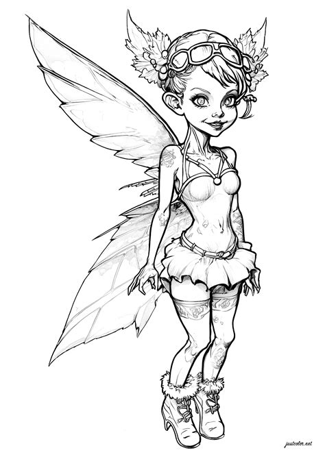 pretty little fairy myths and legends adult coloring pages