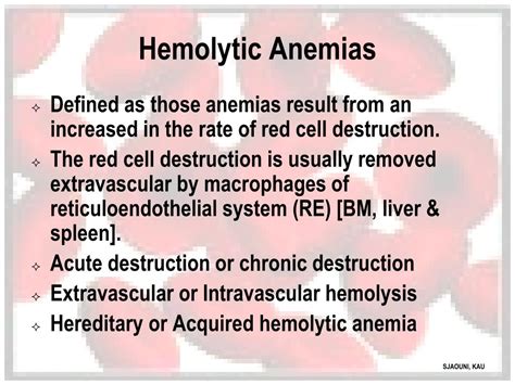 Ppt Hemolytic Anemias Powerpoint Presentation Free Download Id 4632555