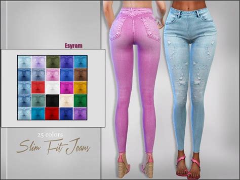 The Sims Resource Slim Fit Jeans By Esyram • Sims 4 Downloads
