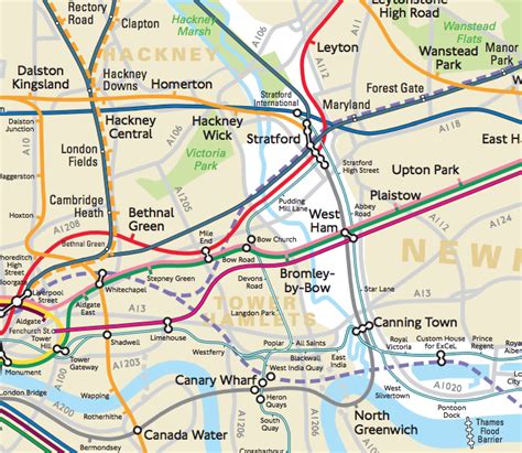 Map Of London Boroughs And Tube Stations