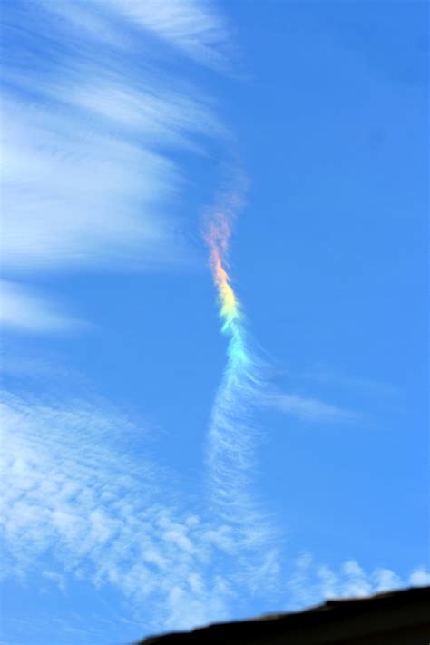 Free Photo Clouds With Rainbow Above Sunny Puffy