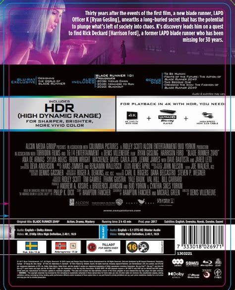 Blade Runner 2049 Limited Steelbook 4k Ultra Hd Blu Ray Cdon