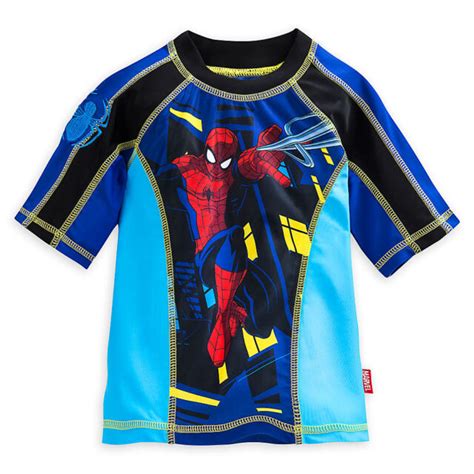 Disney Store Marvel Spider Man Rash Guard Swim Shirt Boy Size 56 Ebay