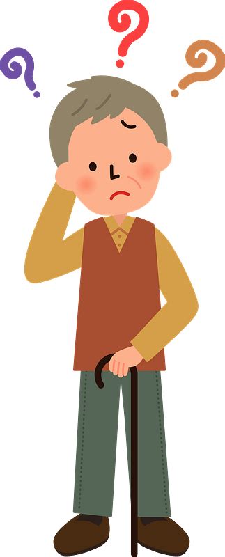 Grandfather Is Forgetful Because Of Dementia Clipart Free Download