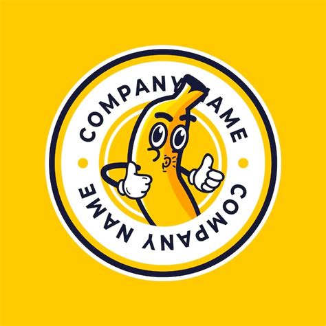 Free Vector Funny Banana Character Illustrated Logo