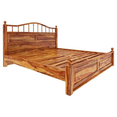 Colonial Rail Top Solid Wood Full Size Platform Bed Frame