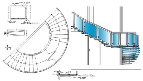 Spiral Staircase Design Cad File Download Cadbull
