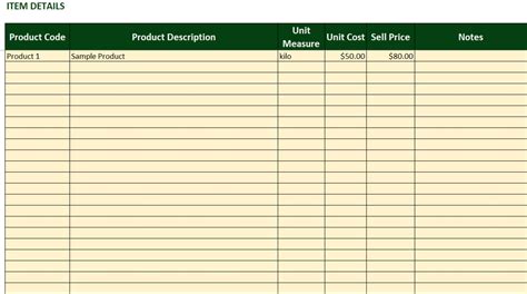 Retail Inventory Management Excel Template Etsy