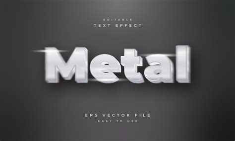 Premium Vector Metal Editable 3d Text Effect