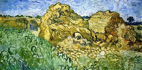 Field With Stacks Of Wheat 1890 Vincent Van Gogh