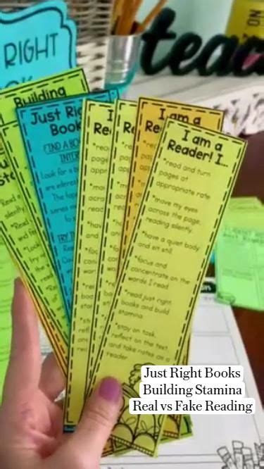 Just Right Books Anchor Chart Building Reading Stamina
