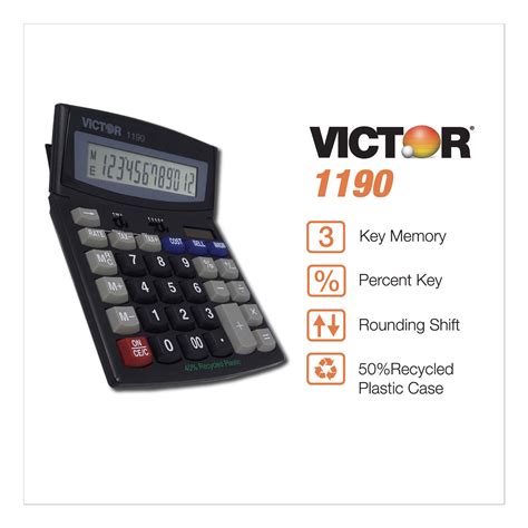 1190 Executive Desktop Calculator By Victor® Vct1190