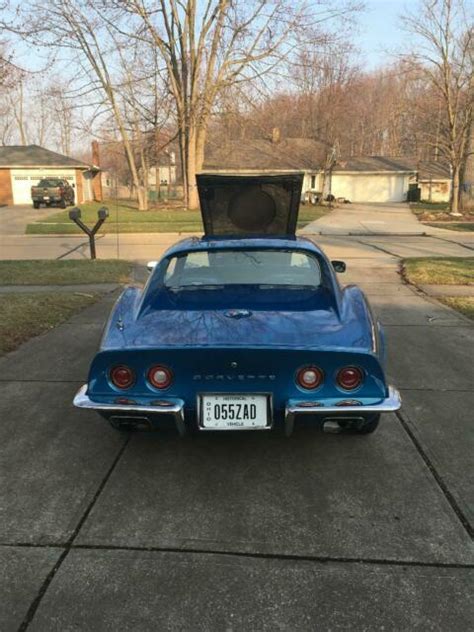 1972 Targa Blue Corvette Stingray Coupe With T Tops For Sale Photos
