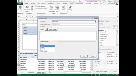 Excel 2013 Create A Calculated Field Using The Calculated Field Dialog