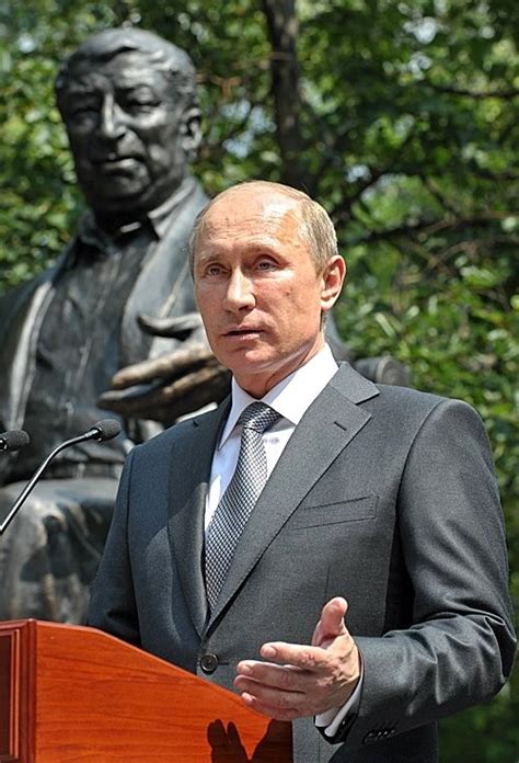 Unveiling Of A Monument To Rasul Gamzatov • President Of Russia