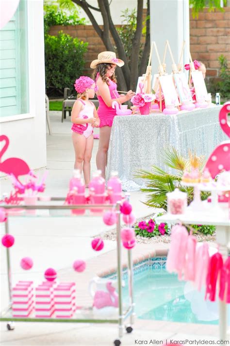 Karas Party Ideas Flamingo Pool Art Summer Birthday Party Karas Party Ideas