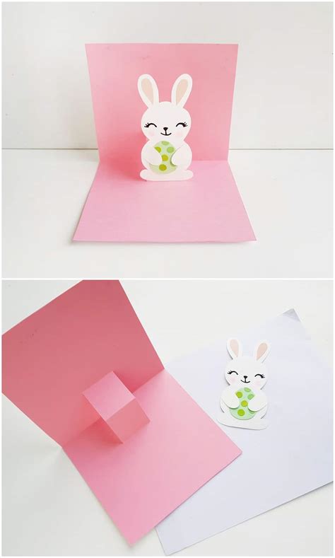 Pop Up Bunny Easter Card Cute Easter Craft For Kids With Free Printable