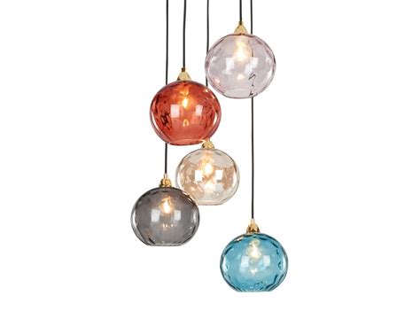 ilaria cluster light multi coloured glass and brass glass shade pendant light ceiling lights