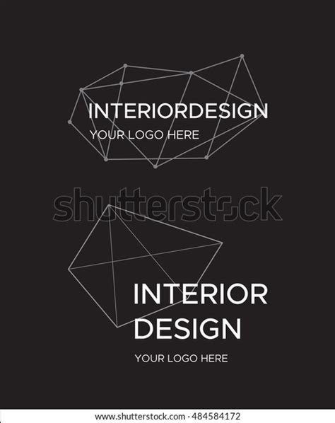 Geometrical Interior Logo Design Polygonal Vector Stock Vector Royalty