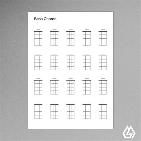 Printable Bass Blank Music Sheet Tabs Chords Chart Etsy