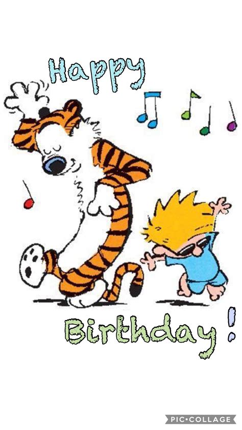 Calvin & Hobbs Birthday Dance | Happy birthday cartoon images, Happy