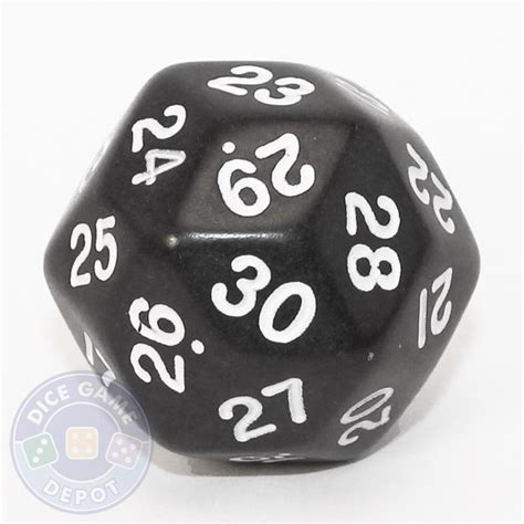 Black 30 Sided Gaming Dice For Sale From Dice Game Depot
