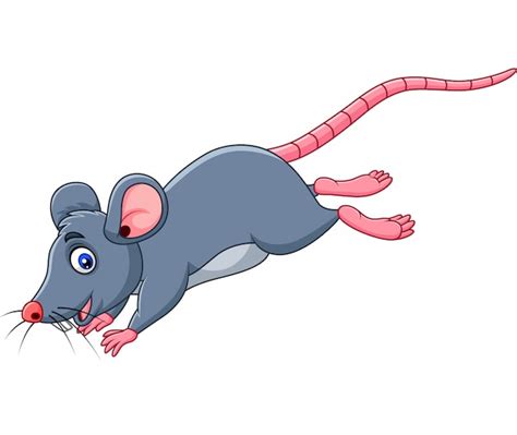 Premium Vector Cartoon Funny Mouse Jumping