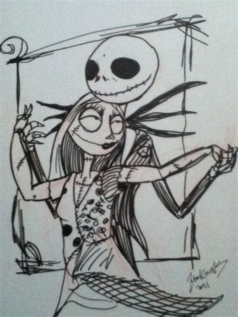 Jack And Sally Sketch By Nickmockoviak On Deviantart