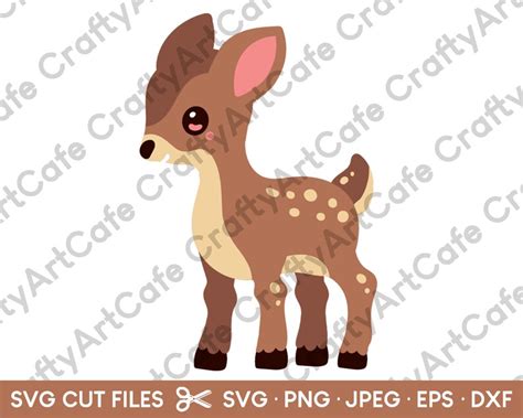 Deer Svg Baby Deer Svg For Cricut Deer Png Deer Clip Art Etsy