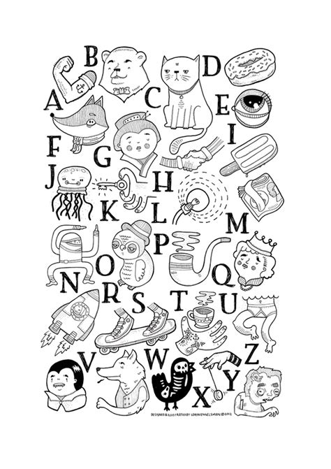 Drucke mit dem alphabet sind die perfekte dekoration für kinderzimmer. Alphabet Poster on Behance