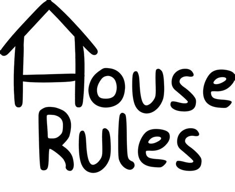 Rules clipart house rules, Rules house rules Transparent 