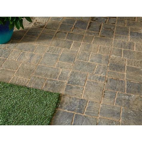 Four Cobble 16 In L X 16 In W X 2 In H Ashberry Concrete Patio Stone In