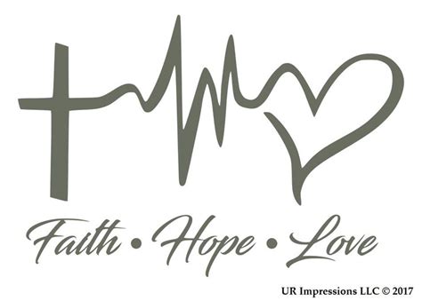 Ur Impressions Gry Faith Hope Love Decal Vinyl Sticker