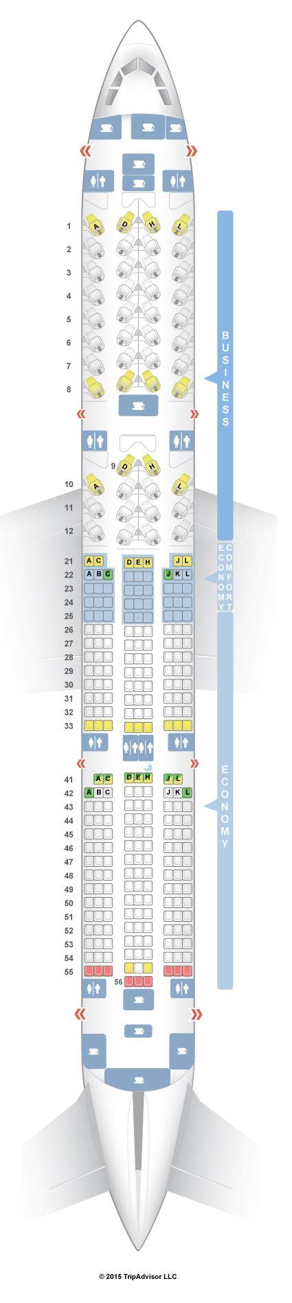Air France A350 Business Class Seat Map Marlo Irish